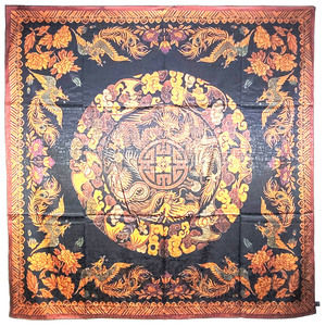 NWT Double Sided Silk Scarf 52"x52" Large Square Shawl Wrap XiangYunSha 3611